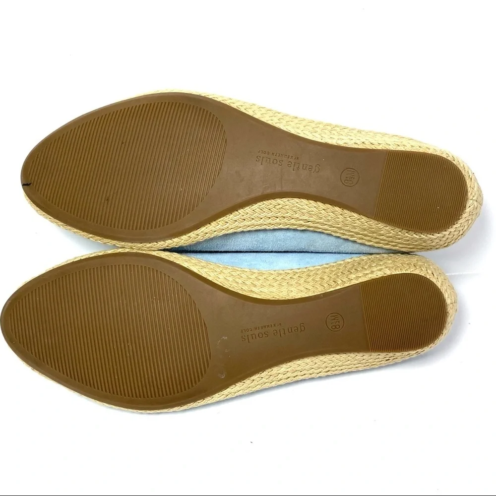 Gentle Souls Lissa Wedge Espadrilles Blue Size‎ 8.5